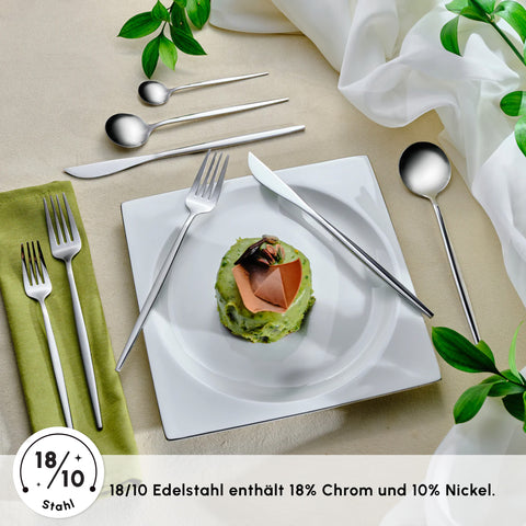 Karaca Orion Platin 12-Personen 84-Teiliges Besteckset