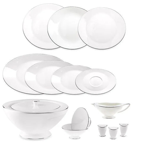 Jumbo Moon Platinum 64-Piece Dinner Set for 12 People