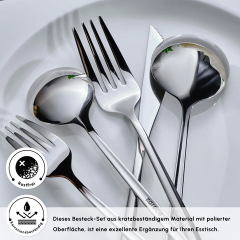 Karaca Orion Platin 12-Personen 84-Teiliges Besteckset