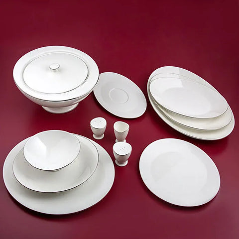 Jumbo Moon Platinum 64-Piece Dinner Set for 12 People