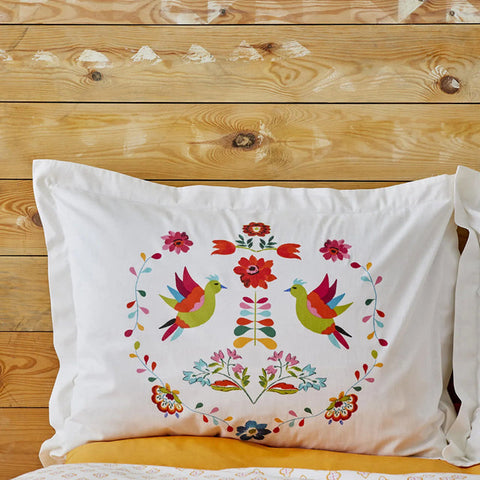 Karaca Parlin 100% Turkish Cotton Duvet Cover Set, Double, Fuchsia