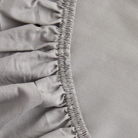 Karaca Home Spannbettlaken Doppelbett Hellgrau aus 100 % Baumwolle