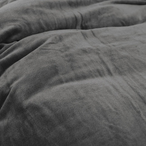 Karaca Home Fiona Welsoft-Decke Grau Doppelbett