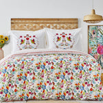 Karaca Parlin Bettbezug-Set aus 100 % türkischer Baumwolle, Einzelbett, Fuchsia