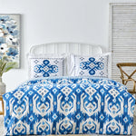 Karaca Neos Bettbezug-Set aus 100 % türkischer Baumwolle, Einzelbett, Blau