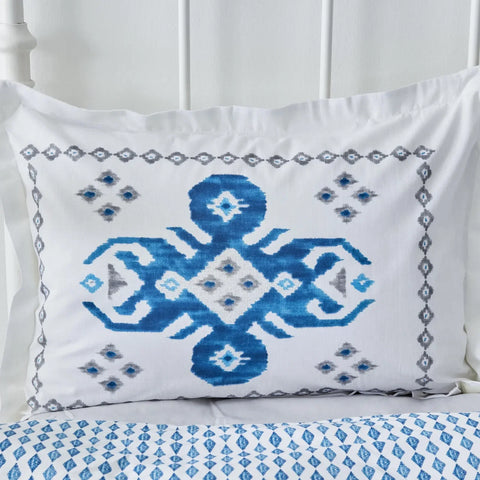 Karaca Neos Bettbezug-Set aus 100 % türkischer Baumwolle, Einzelbett, Blau