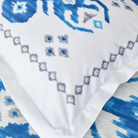 Karaca Neos Bettbezug-Set aus 100 % türkischer Baumwolle, Einzelbett, Blau