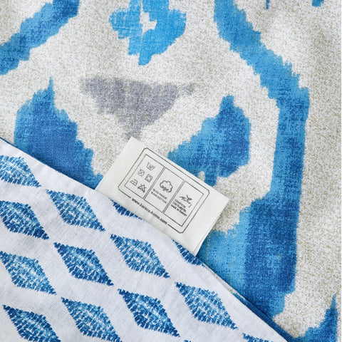 Karaca Neos Bettbezug-Set aus 100 % türkischer Baumwolle, Einzelbett, Blau