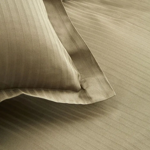 Karaca Home Uniq 100% Cotton Satin Duvet Cover Set, Single, Khaki