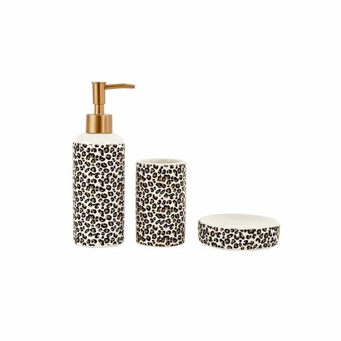 Karaca Home Wild 3 Parça Banyo Seti Leopar 