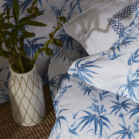 Karaca Home Doğasever Grove Bambus-Doppelbettwäsche-Set Indigo