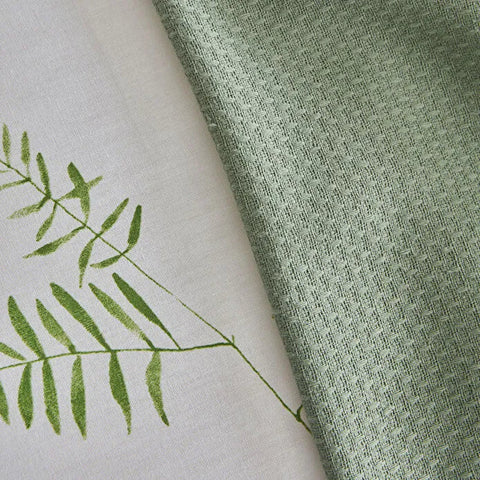 Karaca Herbal Bettwäsche-Set aus 100 % Baumwolle mit Tagesdecke, Doppelbett, Grün