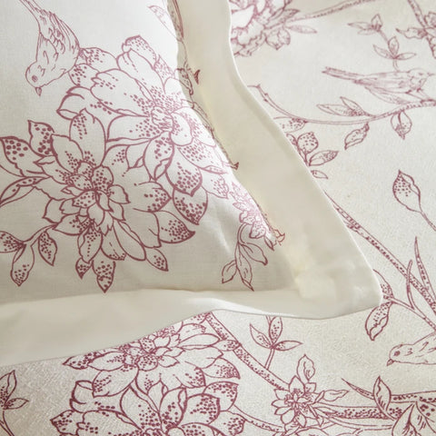 Karaca Home Reese 100% Baumwolle Doppelbett Bettwäsche Set Puder