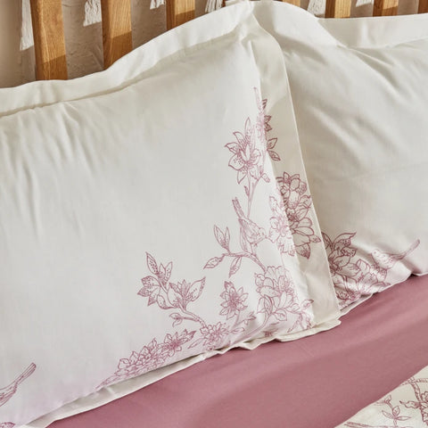 Karaca Home Reese 100% Baumwolle Doppelbett Bettwäsche Set Puder