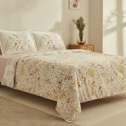 Karaca Home Lussi Sarı %100 Pamuk Çift Kişilik Nevresim Takımı
 