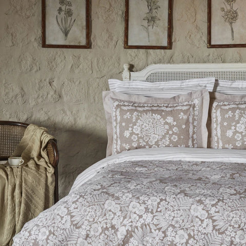 Karaca Home Harmonie 100 % Baumwolle Einzelbett Bettwäsche-Set Beige