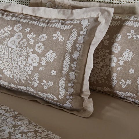 Karaca Home Harmonie 100 % Baumwolle Einzelbett Bettwäsche-Set Beige