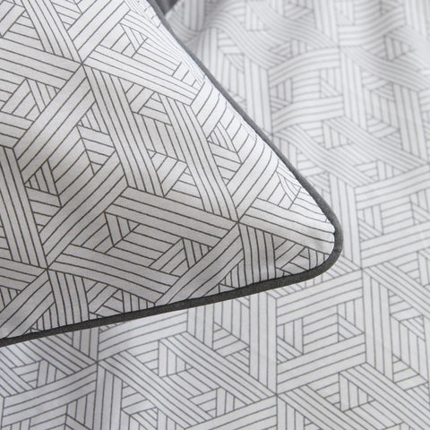 Karaca Home Ferne 100 % Baumwolle Doppelbettwäsche-Set Grau