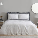 Karaca Home Ferne 100% Cotton Double Duvet Cover Set Grey
 