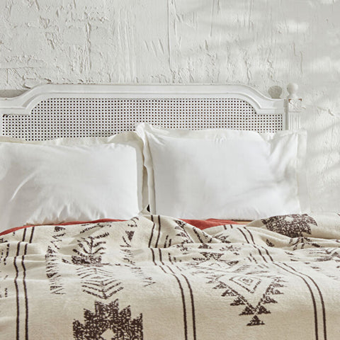 Karaca Home Raya Baumwolldecke für Doppelbett, Terrakotta