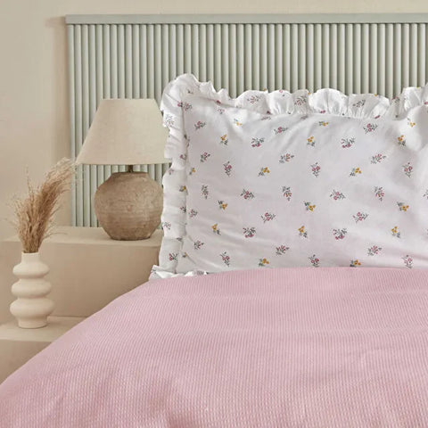 Karaca Lidya 100% Cotton Bedding Set, Double, Pink