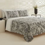 Karaca Santi Bettbezug-Set aus 100 % türkischer Baumwolle, Einzelbett, Schwarz