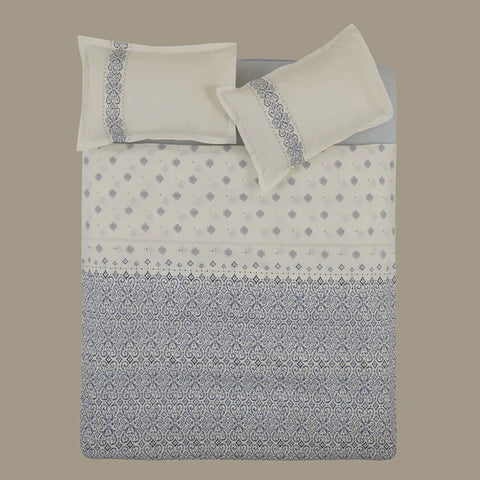 Karaca Marino 100% Turkish Cotton Duvet Cover Set, Double, Blue