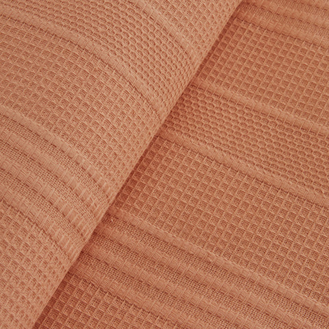 Karaca Home Joy Beach 100% Cotton Double Bed Cover Set, Salmon