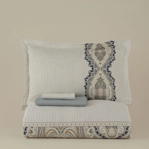 Karaca Lemy %100 Pamuk Saten Tek Kişilik Nevresim Takımı, Mavi