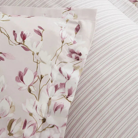 Karaca Pesla Bettwäsche-Set aus 100 % Baumwoll-Satin, Einzelbett, Rosa