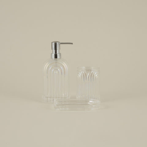 Karaca Home Gleam 3-teiliges Badezimmer-Accessoire-Set mit Lüster&nbsp;