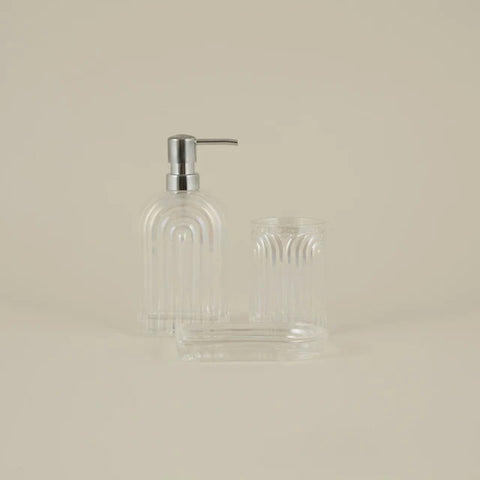 Karaca Home Lenna 3 Parça Banyo Aksesuarı Seti, Naturel
 