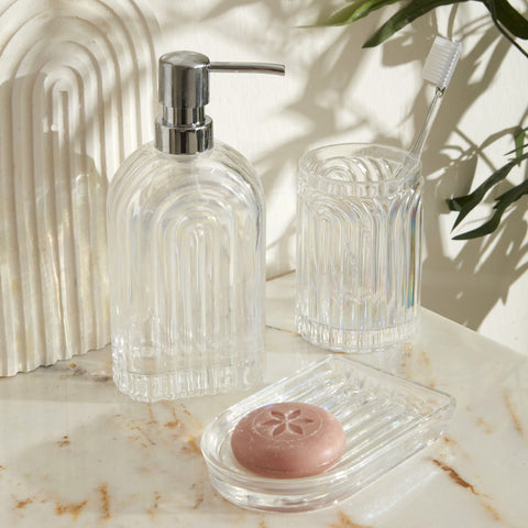 Karaca Home Gleam 3-teiliges Badezimmer-Accessoire-Set mit Lüster&nbsp;