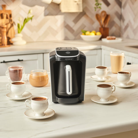 Karaca Hatır Neo Türkische Kaffeemaschine mit Milch – Porcelain White