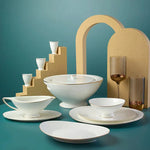 Jumbo Moon Gold 64-Piece Dinner Set for 12 People
