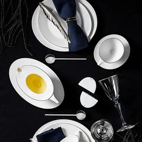 Jumbo Moon Platin 64-teiliges Tafelservice für 12 Personen