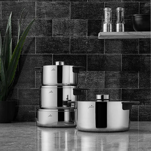 Jumbo Infinity 3PLY 8-teiliges Edelstahl-Kochgeschirrset mit Induktionsboden