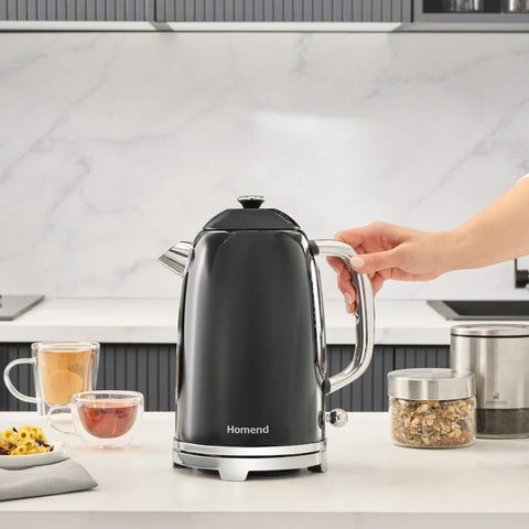Homend Vintage Heatrow 1627H, Wasserkocher, Schwarz, 2200W – Karaca