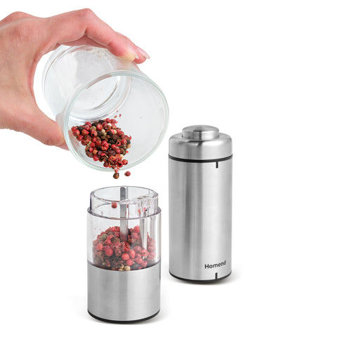 Homend Grindgo 6005UK Electric Salt &amp; Pepper Grinder, Grey