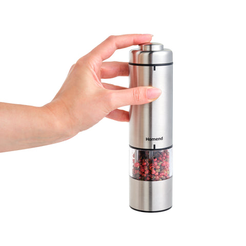 Homend Grindgo 6005UK Electric Salt &amp; Pepper Grinder, Grey