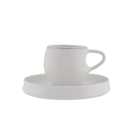 Karaca Streamline Sunset 6-teiliges Kaffeetassen-Set für 6 Personen, 100 ml