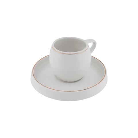 Karaca Streamline Sunset 6-teiliges Kaffeetassen-Set für 6 Personen, 100 ml