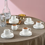 Karaca Streamline Sunset 6-teiliges Kaffeetassen-Set für 6 Personen, 100 ml