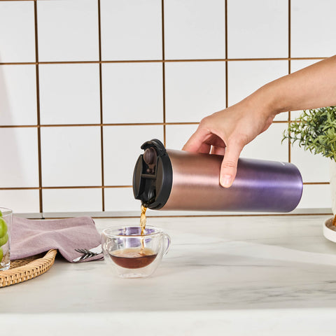 Karaca Violet, Edelstahl Thermosflasche, 450ML