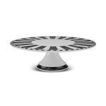 Karaca Karierte Servierplatte mit Fuß 30 cm