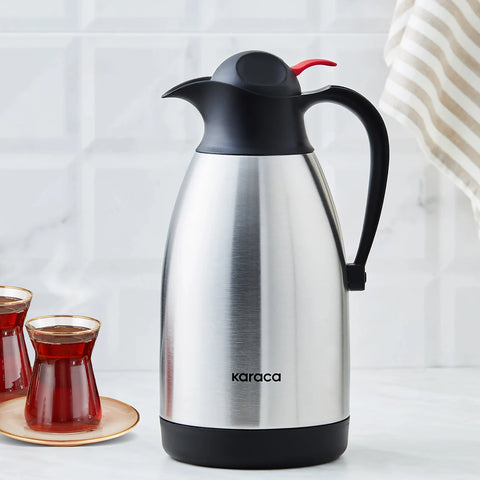 Karaca Clark Teekanne-Thermoskanne, 1,5 L, Inox