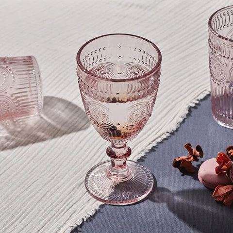 Karaca Sunflower Weinglas, Rosa