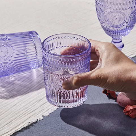 Karaca Sunflower Wasserglas Lila