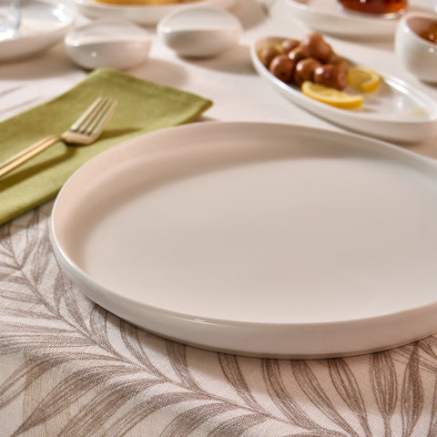 Karaca Bone China Olla 28-Piece Serveware Set for 6 People, White