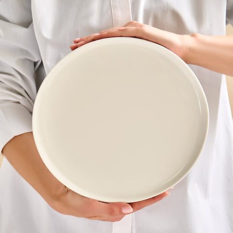 Karaca Bone China Olla 28-Piece Serveware Set for 6 People, White